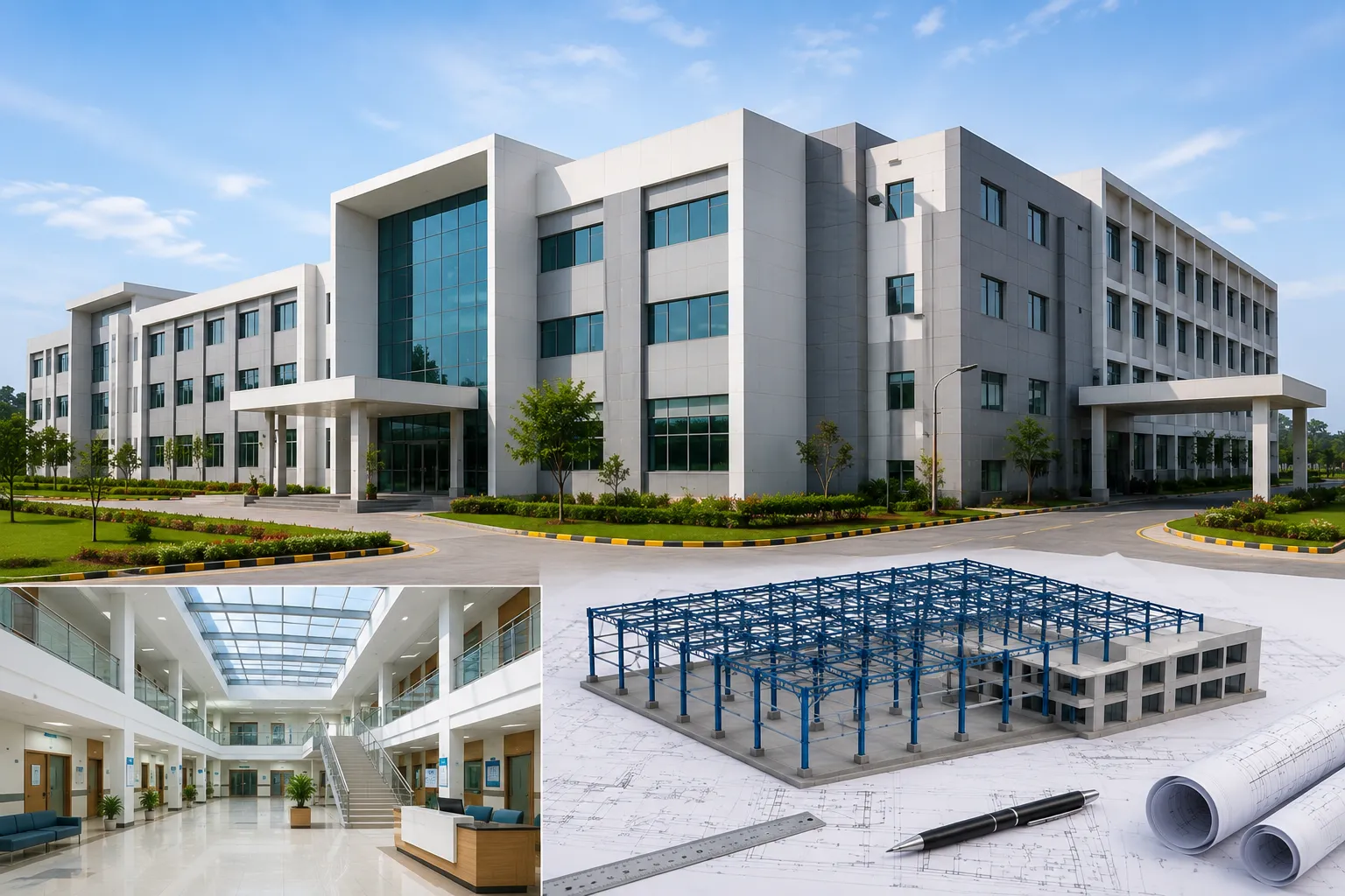 Educational and healthcare institutional building