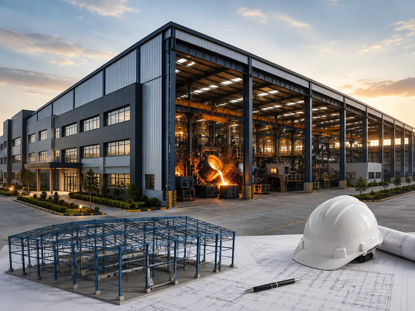 Foundry and metal casting plant